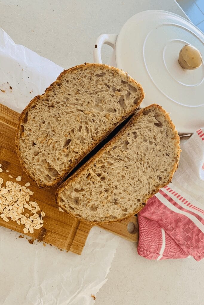 Receta fácil de pan de masa fermentada multigrano