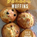 Muffins De Masa Madre De Plátano