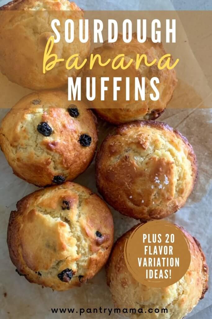 Muffins De Masa Madre De Plátano