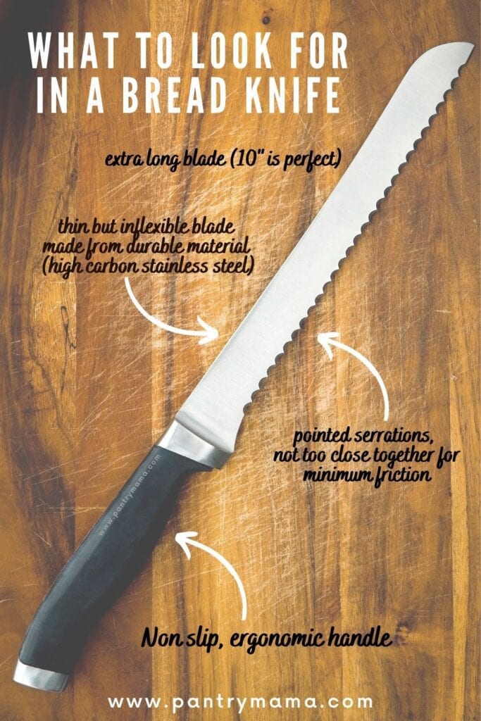 Infografía: qué buscar en un cuchillo de pan