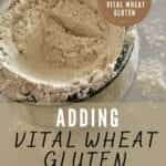 Agregar gluten de trigo vital a la masa madre