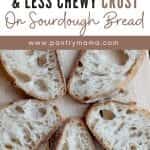 Obtener una corteza más delgada en pan de masa fermentada