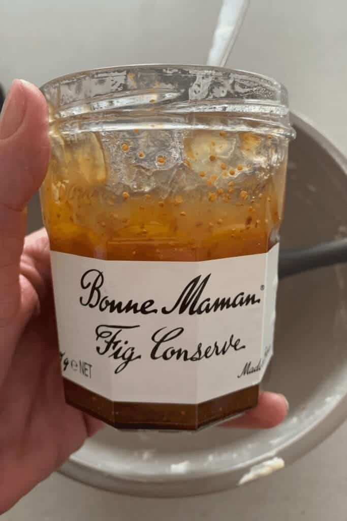 Receta para untar de queso crema con higos