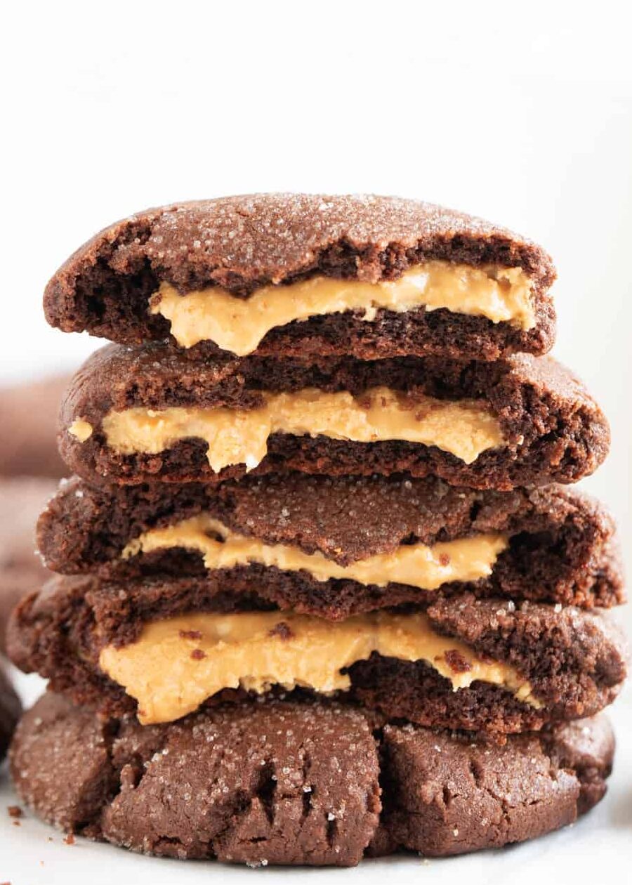 Receta de galleta rellena de mantequilla de maní