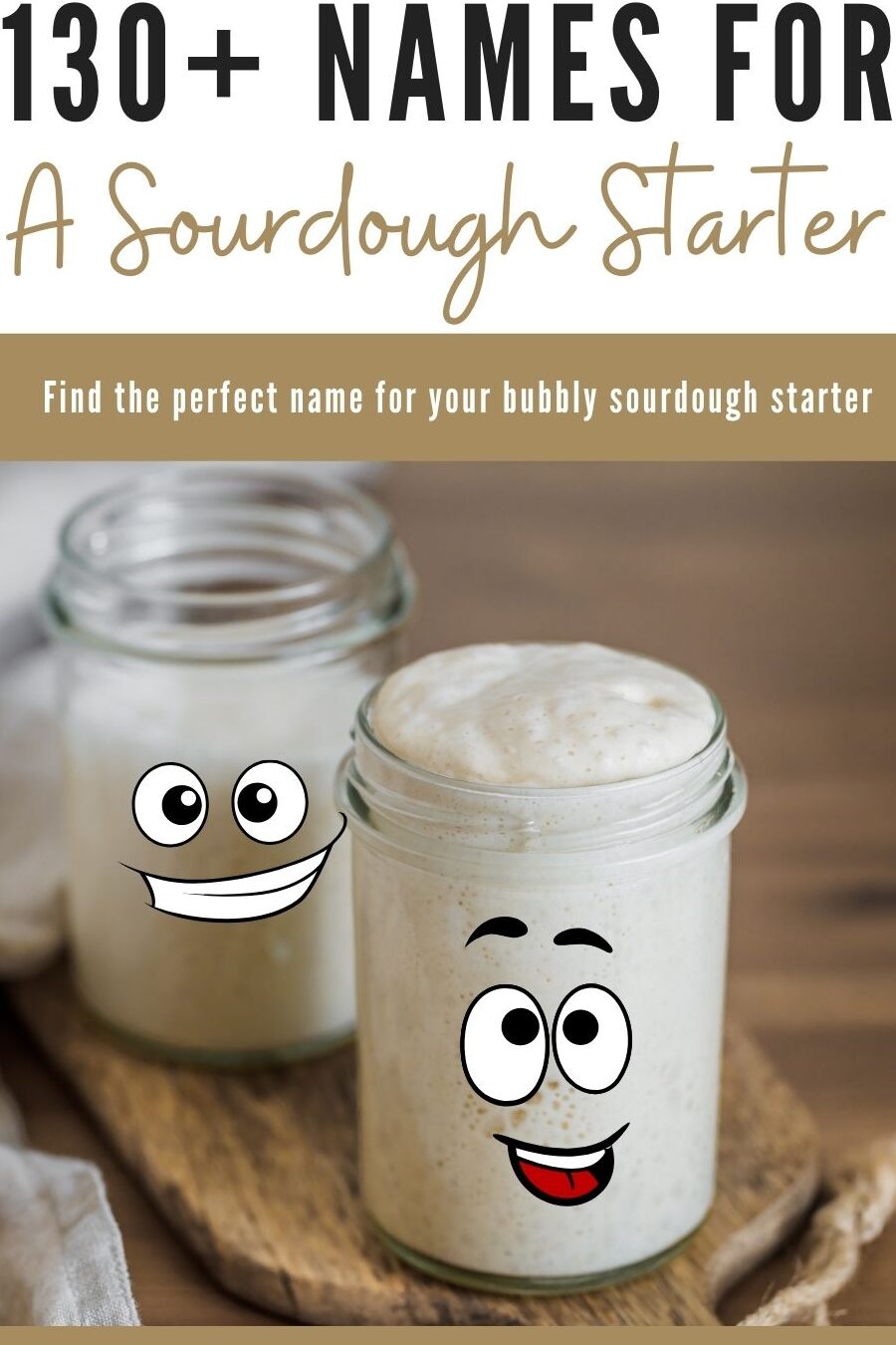 Más de 160 mejores ideas de nombres para masa madre inicial - The Pantry Mama